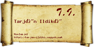 Tarján Ildikó névjegykártya