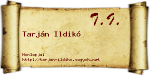 Tarján Ildikó névjegykártya